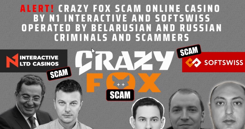 Crazy Fox  Casino scam, By softswiss and softswiss NV